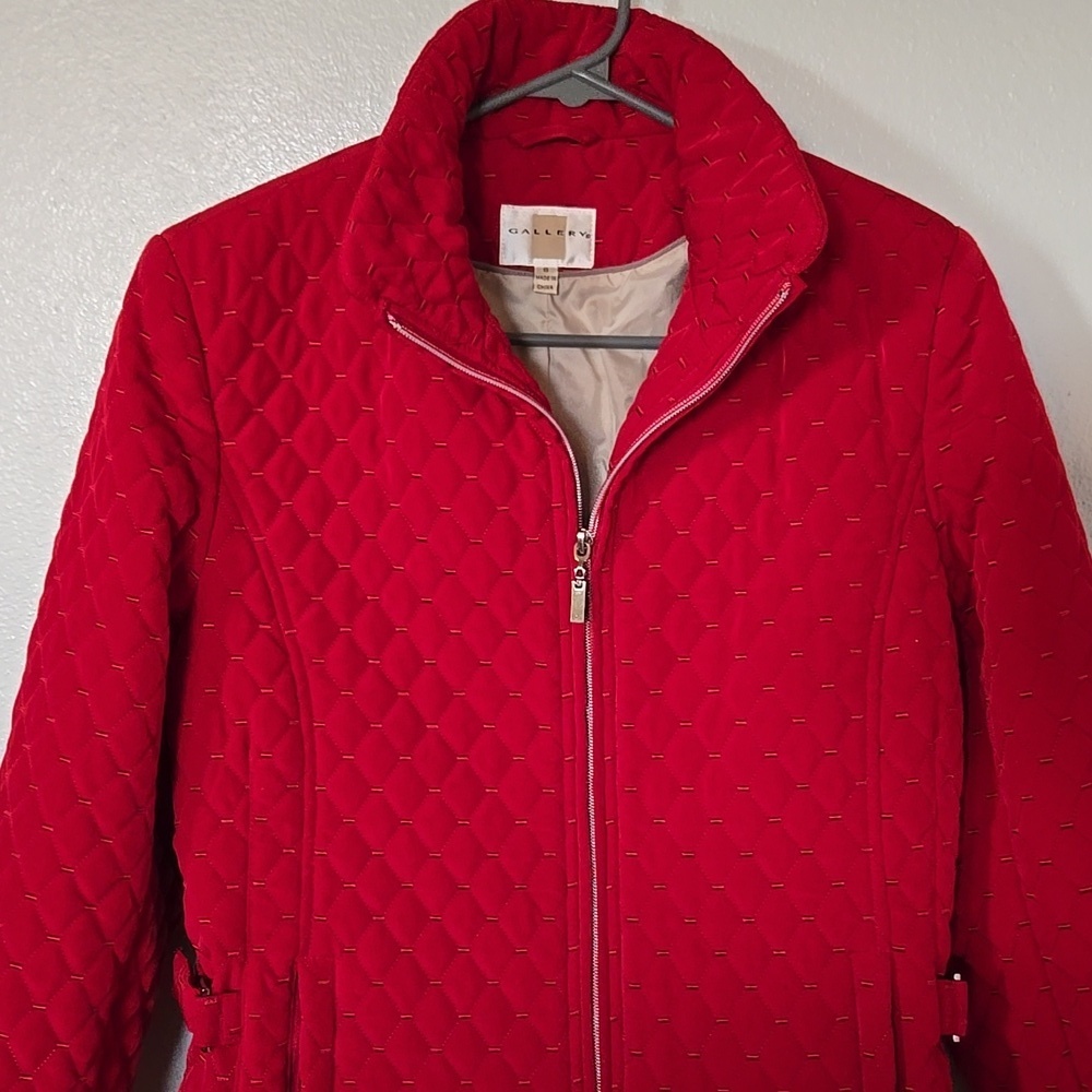 Gallery | Red Quilted Jacket Size Small